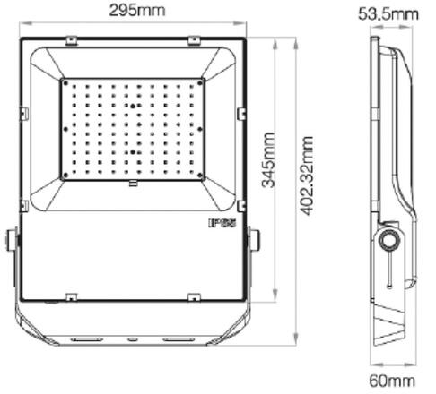 Deko-Light LED reflektor, RF-smart, Flood, 230V, 100 W, RGB+CCT, IP65, 220-240V 2700-6500 K 10000 lm 60 mm černá IP65/IP44 843520