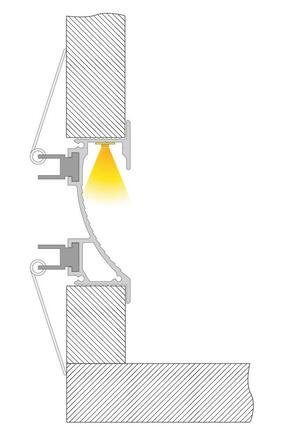 Deko-Light sádrokartonový-profil, nástěnná římsa EL-02-12 stříbrná elox 3000 mm 975496