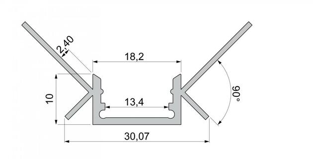 Deko-Light profil - sádrokartonový-profil, EV-11-12, 3m, stříbrná 975516