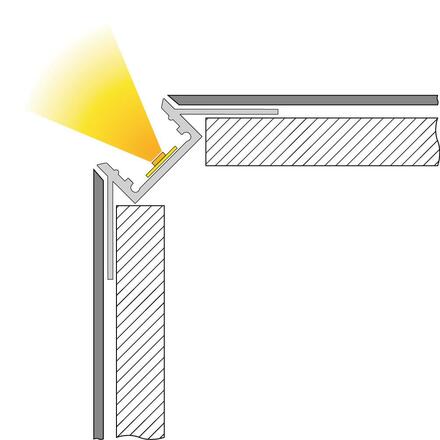 Deko-Light profil - sádrokartonový-profil, EV-12-12, 3m, stříbrná 975521