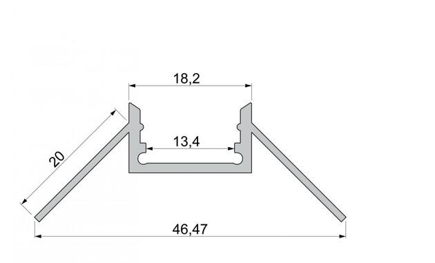 Deko-Light profil - sádrokartonový-profil, EV-12-12, 3m, stříbrná 975521