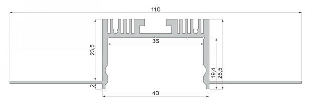 Deko-Light profil - sádrokartonový-profil, EU-02-36, 3m, stříbrná 975525