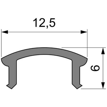 Light Impressions Reprofil kryt F-01-08 matt 75% průhlednost 1000 mm 983502