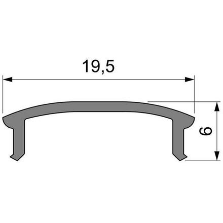 Light Impressions Reprofil kryt F-01-15 matt 75% průhlednost 1000 mm 983532