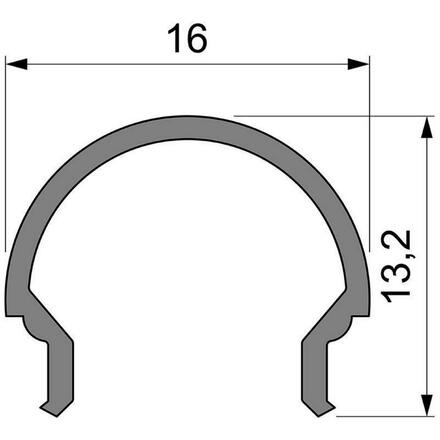 Light Impressions Reprofil kryt R-01-10 matt 75% průhlednost 4000 mm 984510