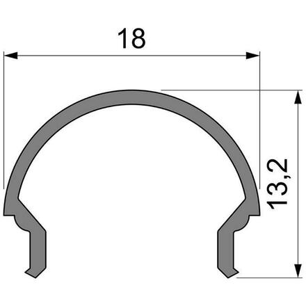 Light Impressions Reprofil kryt R-01-12 matt 75% průhlednost 2000 mm 984523