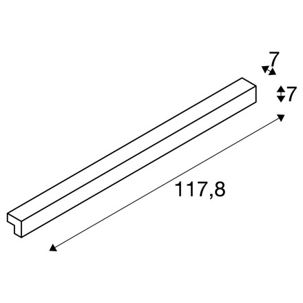 BIG WHITE L-LINE 120 LED nástěnné a stropní svítidlo, IP44, 3000K, 3000 lm, bílé 1001303