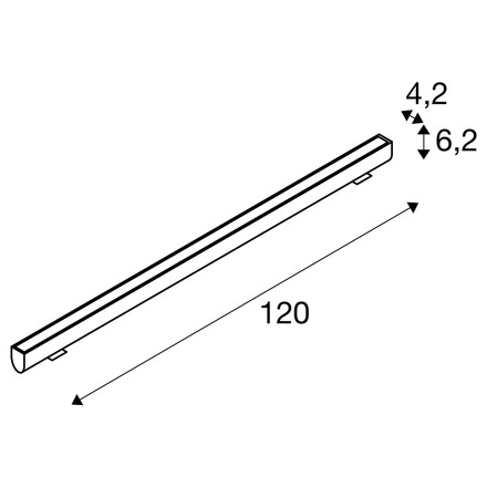 BIG WHITE GALEN 120 SP LED PROFIL venkovní Single Colour CCT switch 3000/4000 K IP67 1003448