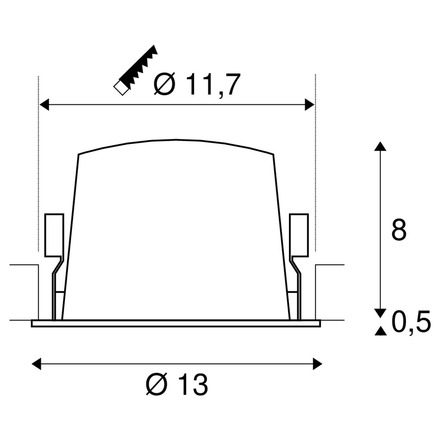 BIG WHITE NUMINOS DL L vnitřní LED zápustné stropní svítidlo černá/bílá 2700 K 20° 1003914