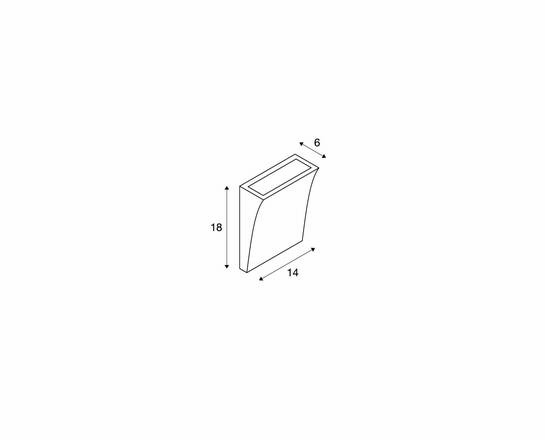 BIG WHITE DELWA WIDE, venkovní nástěnné svítidlo, LED, 3000K, IP44, bílé, 7 W 1000340