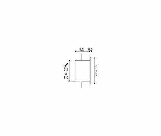 BIG WHITE FRAME LED 230V BASIC LED vnitřní nástěnné vestavné svítidlo, 2700K 1000577