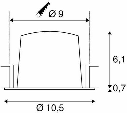 BIG WHITE NUMINOS DL M vnitřní LED zápustné stropní svítidlo černá/chrom 2700 K 40° včetně listových pružin 1003846