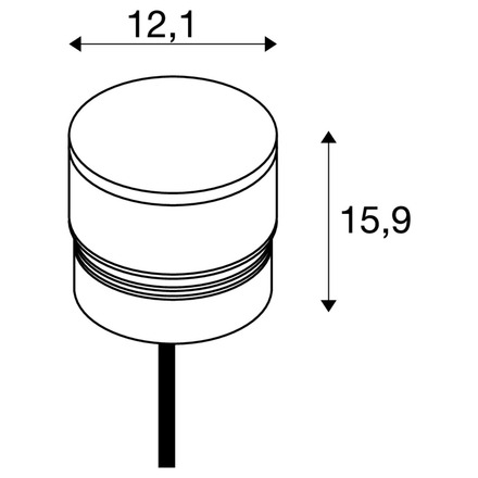 BIG WHITE (SLV) M-POL S Polehead Louver hlava svítidla, antracit, 19 W, 260/270 lm, 2700/3000 K, CRI90, DALI 1006391