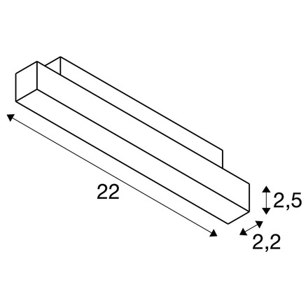 BIG WHITE (SLV) IN-LINE 22 48 V TRACK opal, DALI, spot, černé/černé, 7,3 W, 570 lm, 3000 K, CRI90, 95° 1006617