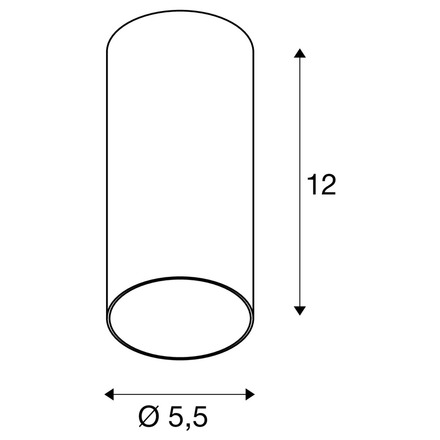 BIG WHITE (SLV) KAMI povrchové stropní svítidlo, kulaté, 1x max. 10W, GU10, matná černá 1007715