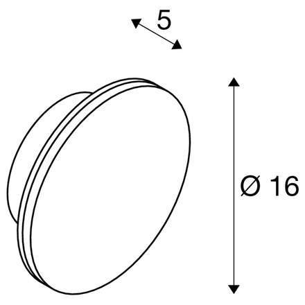 BIG WHITE (SLV) D-RING S nástěnné svítidlo, fáze, 2700/3000K, fáze, IP65, černá 1007911