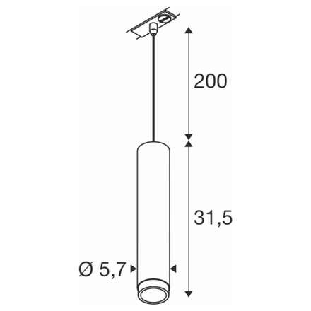 BIG WHITE (SLV) GRIP! L 1~ závěsné svítidlo, GU10, délka závěsu 200cm, 1x max. 6W, černá / zlatá 1008471