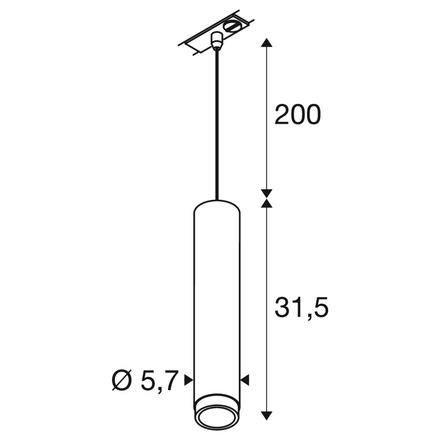 BIG WHITE (SLV) GRIP! L 1~ závěsné svítidlo, GU10, délka závěsu 200cm, 1x max. 6W, zlatá / černá 1008473