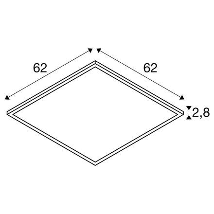 BIG WHITE (SLV) PANEL C DALI 625 34 W 830/840 UGR 1008602