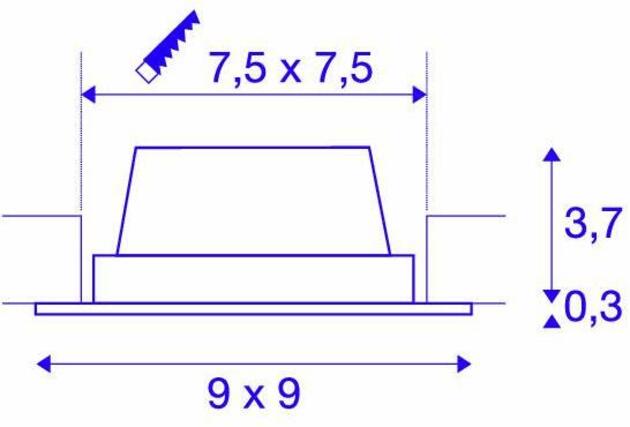 BIG WHITE FRAME BASIC, vestavné svítidlo, LED, 3000K, bílé matné, sada, 9,4 W, vč. ovladače 112721