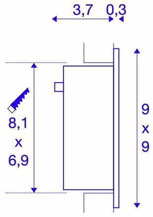 BIG WHITE FRAME CURVE, vestavné svítidlo, LED, 3000K, hranaté, bílé matné, vč. listových pružin 113292