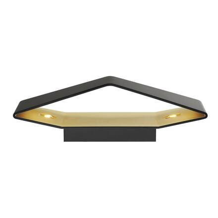 BIG WHITE CARISO WL-4, nástěnné svítidlo, LED, 2700K, černé/mosaz, 2x9 W 151740