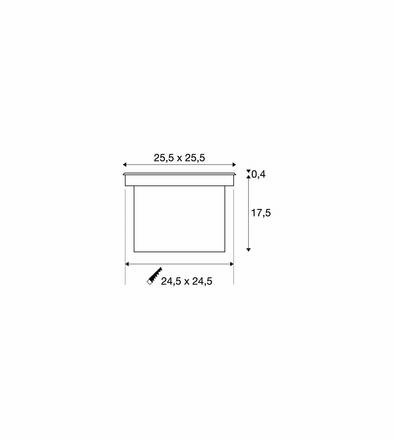 BIG WHITE DASAR 225, venkovní zapuštěné podlahové svítidlo, LED, 4000K, IP67, nerezová ocel 316, asymetrické, 34 W 229381