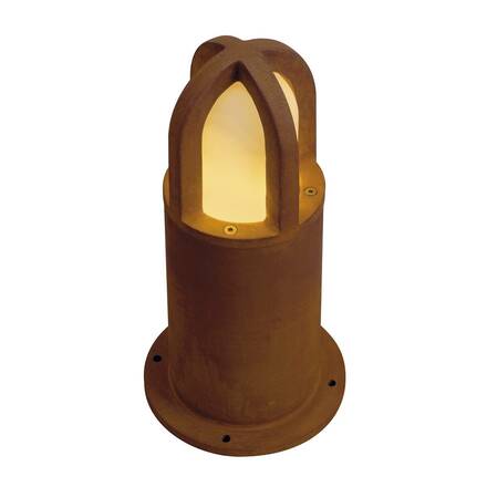 BIG WHITE RUSTY CONE 40, venkovní stojací lampa, TC-DSE, IP54, kulatá, rezavé železo, pr./V 15/40 cm, max. 11 W 229431