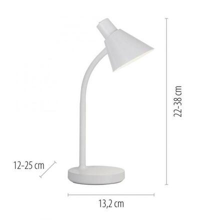 JUST LIGHT LED stolní lampa bílá s vypínačem flexibilní na psací stůl 3000K LD 11248-16