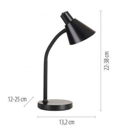 JUST LIGHT LED stolní lampa černá s vypínačem flexibilní na psací stůl 3000K LD 11248-18