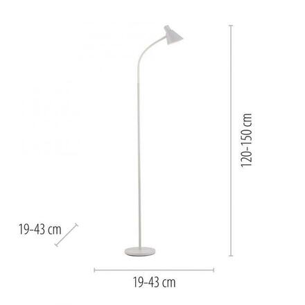 JUST LIGHT LED stojací svítidlo bílé s vypínačem flexibilně nastavitelné vhodné pro práci 3000K LD 11249-16