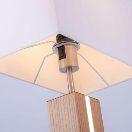 LEUCHTEN DIREKT is JUST LIGHT LED stolní lampa, dřevodekor, CCT, stmívatelná, s kolébkový spínačem 2700-5000K