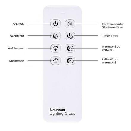 VÝPRODEJ VZORKU LEUCHTEN DIREKT is JUST LIGHT IVEN LED stropní svítidlo IVEN 2x LED 15W 2700-5000K 1700lm dálkové ovládání LD 14018-78