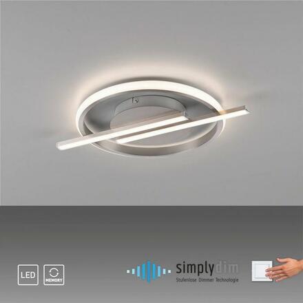 JUST LIGHT LED stropní svítidlo stříbrné paměťová funkce SimplyDim 3000K LD 14130-55