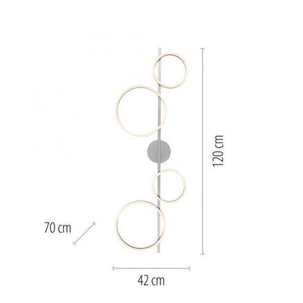 JUST LIGHT LED stropní svítidlo stříbrné kruhová forma paměťová funkce krokově stmívatelné 3000K LD 14211-21