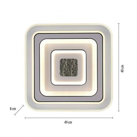 JUST LIGHT LED stropní svítidlo bílé stmívatelné dálkovým ovladačem 3000-6500K LD 14283-16