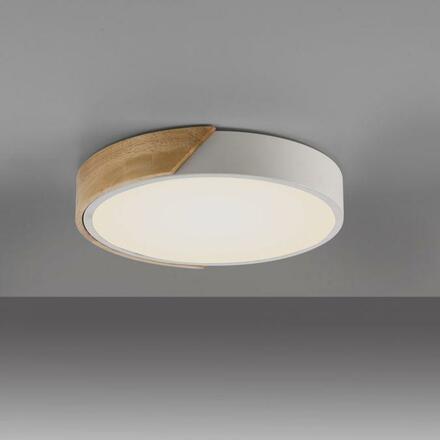 JUST LIGHT LED stropní svítidlo kruhové bílé dřevodekor nadčasový design 3000K LD 14288-16