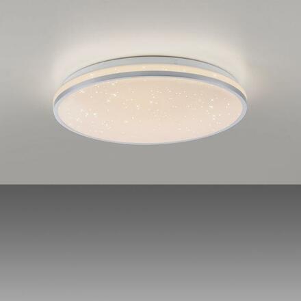 JUST LIGHT LED stropní svítidlo průměr 38cm stříbrné hvězdné nebe krokově stmívatelné 3000K LD 14294-21