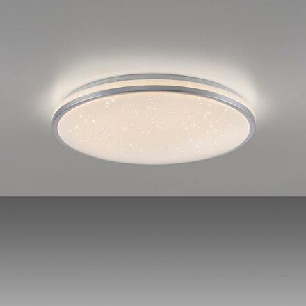 JUST LIGHT LED stropní svítidlo průměr 49cm stříbrné hvězdné nebe krokově stmívatelné 3000K LD 14295-21