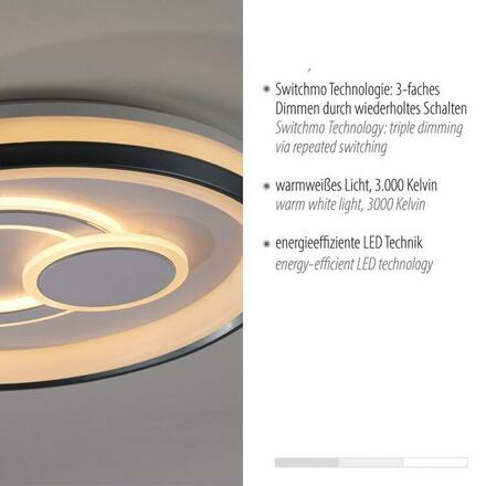 JUST LIGHT LED stropní svítidlo bílé elegantní design krokově stmívatelné 3000K LD 14334-16