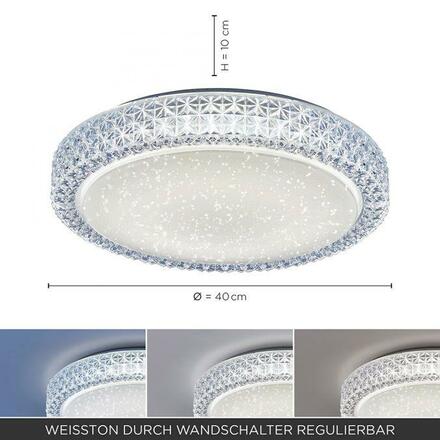 LEUCHTEN DIREKT is JUST LIGHT LED stropní svítidlo, kruhové, transparentní 2700-5000K LD 14371-00