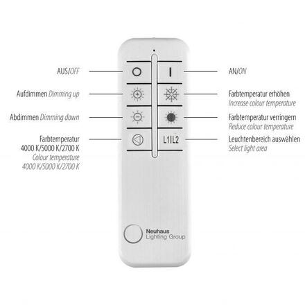 JUST LIGHT LED stropní svítidlo bílé s tunelovým efektem stmívatelné dálkový ovladač CCT 2700-5000K LD 14394-16