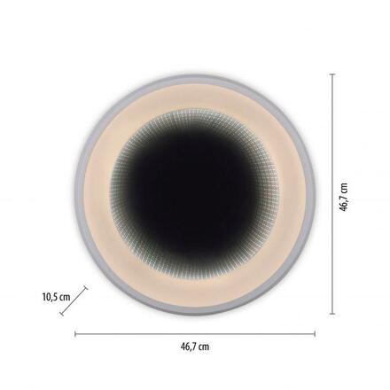 JUST LIGHT LED stropní svítidlo bílé s tunelovým efektem stmívatelné dálkový ovladač CCT 2700-5000K LD 14394-16