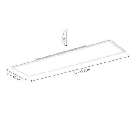 LEUCHTEN DIREKT is JUST LIGHT LED panel, stropní svítidlo, ploché, 120x30cm, bílé 2700-5000K LD 14533-16