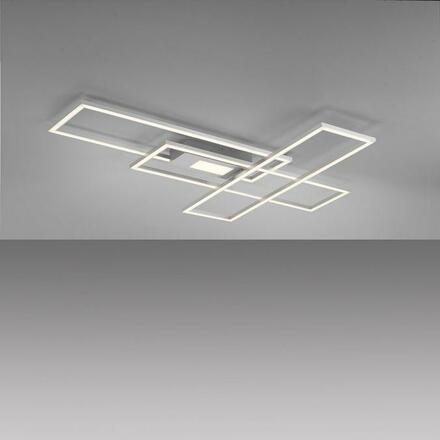 LEUCHTEN DIREKT is JUST LIGHT LED stropní svítidlo stříbrná barva 99x29cm, hranaté, stmívatelné, downlight+sidelight 2700-5000K