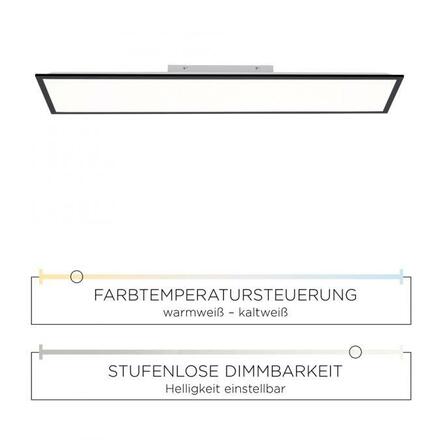 LEUCHTEN DIREKT is JUST LIGHT LED stropní svítidlo hranaté v černé s nastavitelou barvou světla a funkcí stmívání 2700-5000K