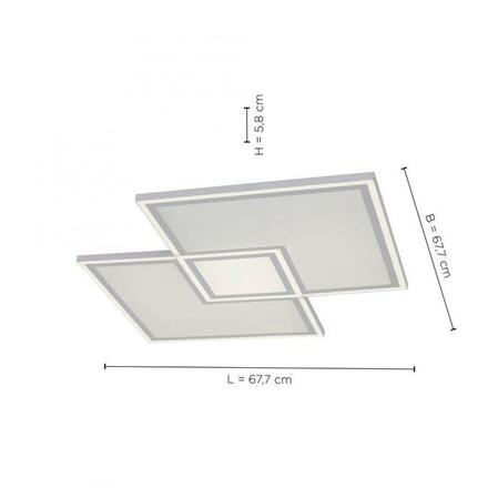 LEUCHTEN DIREKT is JUST LIGHT LED stropní svítidlo, bílé, dálkový ovladač, stmívatelné, CCT, IP20 2700-5000K