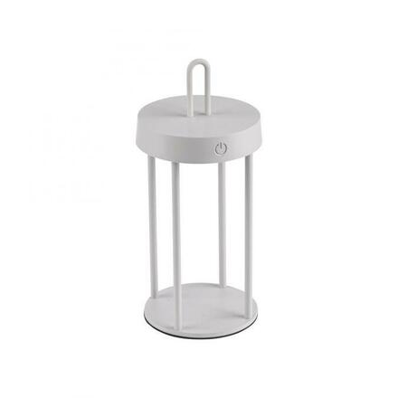 JUST LIGHT LED stolní lampa na baterie bílá 28cm dotykový stmívač IP44 zahradní svítidlo 2700K LD 19300-16