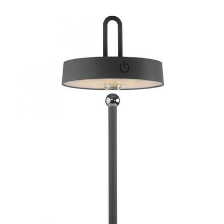 JUST LIGHT LED stolní lampa černá na baterie dotykový stmívač ochrana proti stříkající vodě USB 2700K LD 19310-18