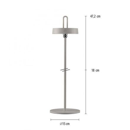 JUST LIGHT LED stolní lampa na baterie mobilní dotykový stmívač ochrana proti stříkající vodě USB 2700K LD 19310-40